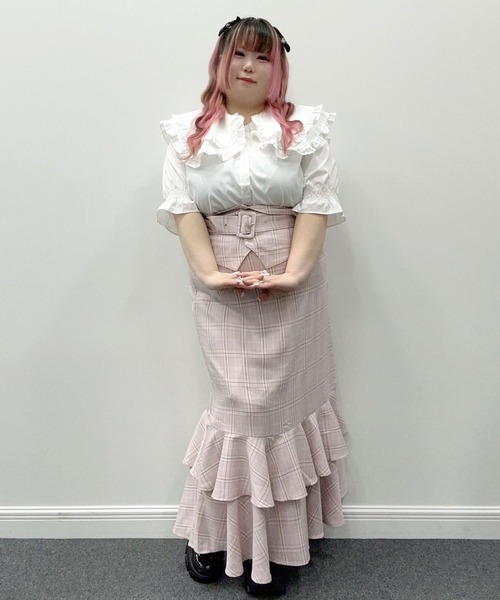 Dear my love rose コルセットベルト付マーメイドスカート 黒4L