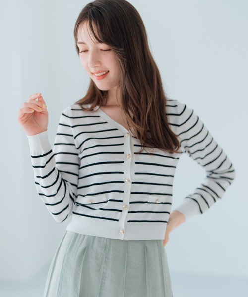 【着用1回】MACHATT♡マチャット　Vネックステッチシャツ　ベージュ SALE | MACHATT ONLINE STORE