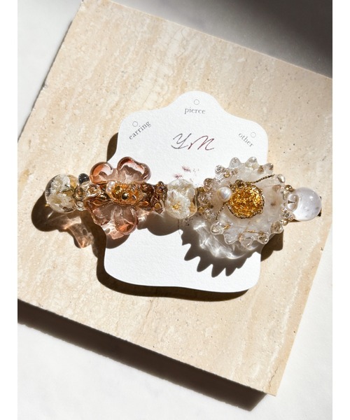 Simone Rocha フラワーヘアクリップ ミント/パール OS Simone Rocha フラワーヘアクリップ ミント/パール OS