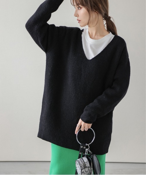 「SUGAR BISKET」 「La-gemme」Vネックニット フリー ベージュ レディース_画像3