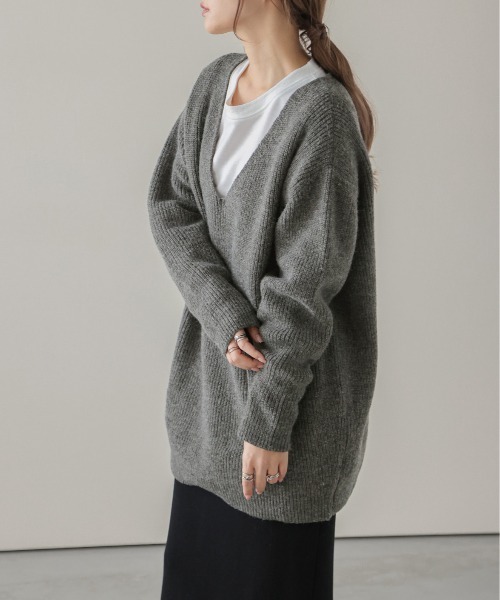 「SUGAR BISKET」 「La-gemme」Vネックニット フリー ベージュ レディース_画像6