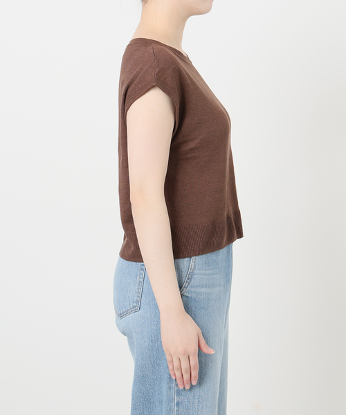 ニット セーター IENA LA BOUCLE Linen フレンチスリーブプルオーバー レディース IENA LA BOUCLE Linen フレンチスリーブプルオーバー（ニット