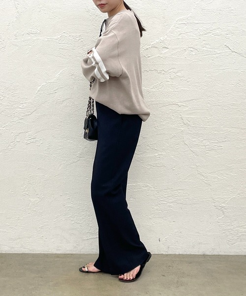 「LOUNGEDRESS」 長袖ニット FREE ネイビー レディース Loungedress 「LOUNGEDRESS」 長袖ニット FREE ネイビー