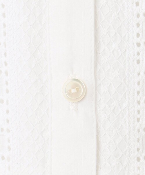 23区 コットンエンブロイダリー クロップド ブラウス38 洗える】コットンエンブロイダリー クロップド ブラウス / 23区