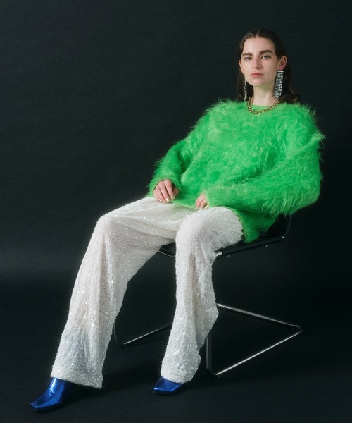 「MAISON SPECIAL」 長袖ニット FREE グリーン レディース_画像3