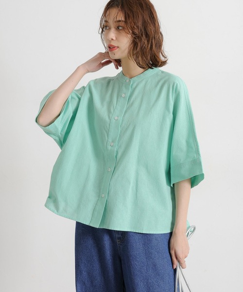 【極美品】Marble グリーン 5分袖Tシャツ レディース モックネック五分袖Tシャツ(グリーン)｜SALE（ファッション）｜料理家