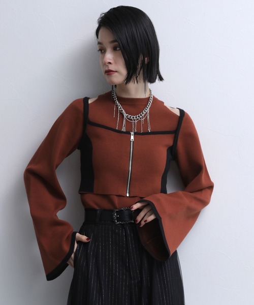 「HARE」 長袖ニット FREE オレンジ レディース