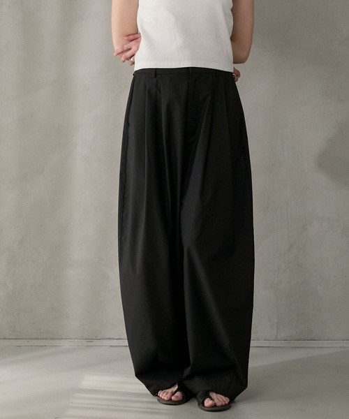 your/0w スラックス パンツ Tuck wide slacks / タックワイド