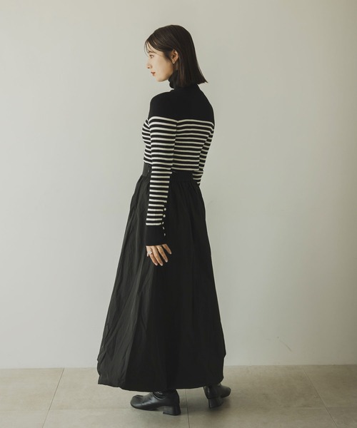 「rectangle」 タートルネックニット FREE ブラック レディース_画像2