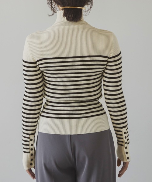 「rectangle」 タートルネックニット FREE ブラック レディース_画像4