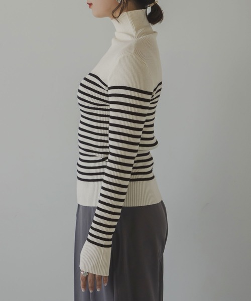 「rectangle」 タートルネックニット FREE ブラック レディース_画像5
