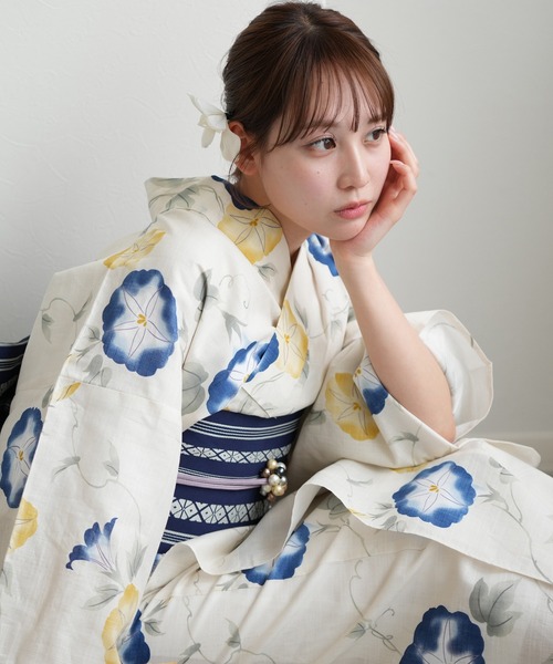 「新品未使用」浴衣3点セット utatane 浴衣 レディース セット utatane 高級変わり織 浴衣3点セット