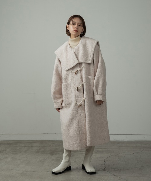 Amiur（エミレ） ダッフルコート FREE アイボリー レディース