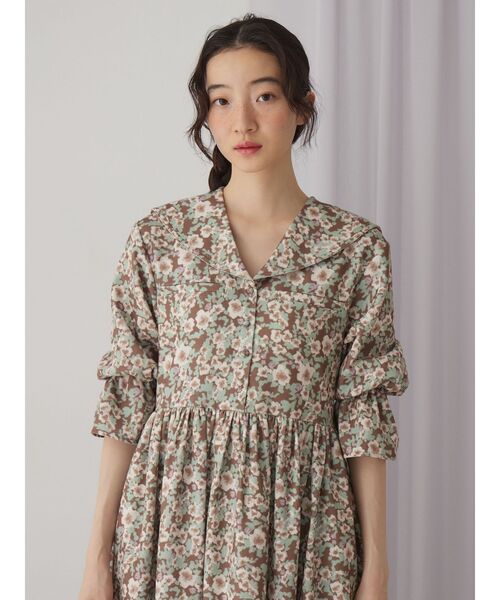 merry jenny（メリージェニー） ワンピース floralセーラーギャザー