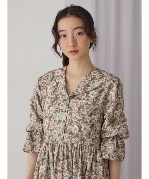 merry jenny（メリージェニー） ワンピース floralセーラーギャザー