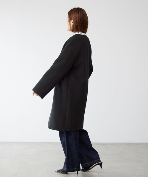 IENA（イエナ） ノーカラーコート 36 ブルー レディース : ZOZOTOWN