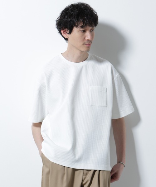 tシャツ ドライソフトワッフルTシャツ 半袖 メンズの画像