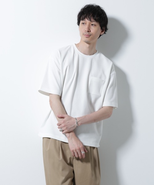 tシャツ ドライソフトワッフルTシャツ 半袖 メンズの画像