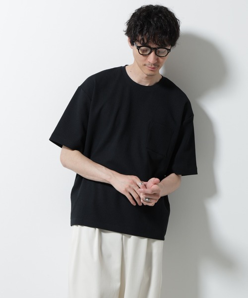 tシャツ ドライソフトワッフルTシャツ 半袖 メンズの画像