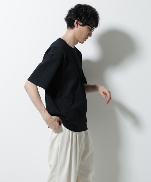 tシャツ ドライソフトワッフルTシャツ 半袖 メンズの画像