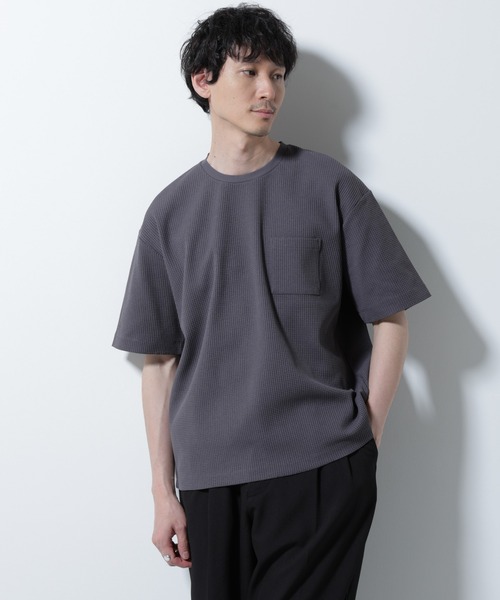tシャツ ドライソフトワッフルTシャツ 半袖 メンズの画像