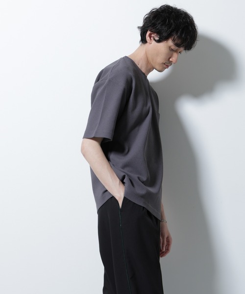 tシャツ ドライソフトワッフルTシャツ 半袖 メンズの画像