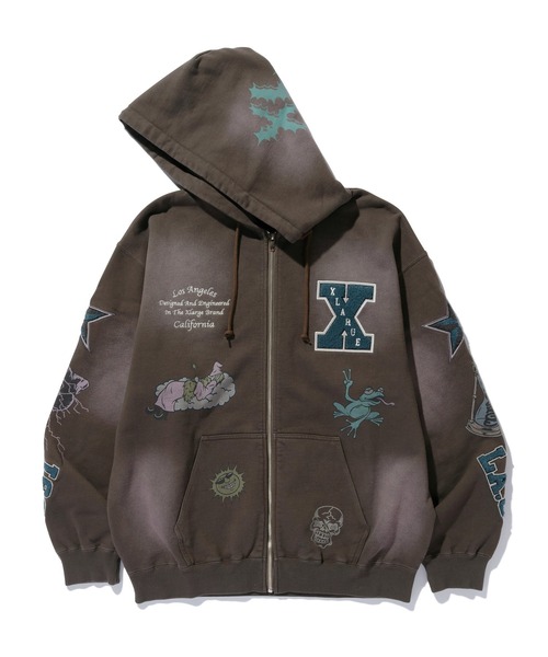 XLARGEパーカー XLARGE パーカー MULTI LOGO ZIP UP HOODED SWEATSHIRT メンズ
