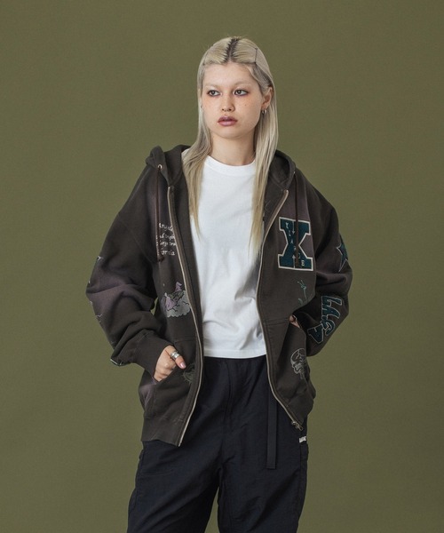 XLARGE パーカー MULTI LOGO ZIP UP HOODED SWEATSHIRT メンズ