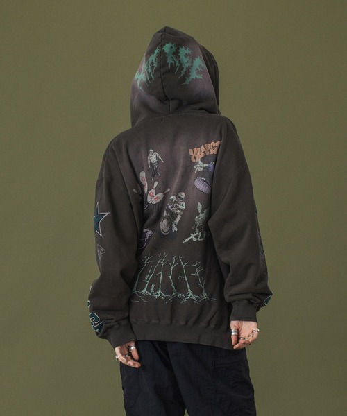 XLARGE パーカー MULTI LOGO ZIP UP HOODED SWEATSHIRT メンズ