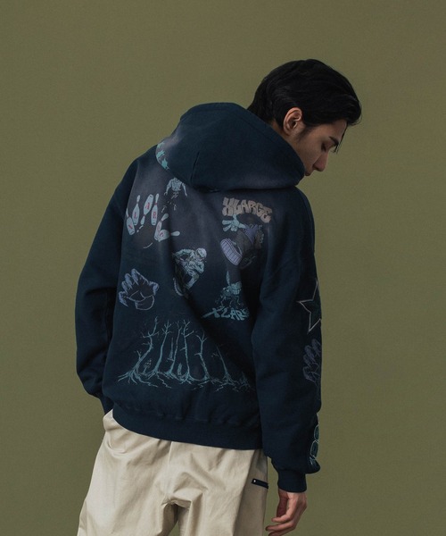 XLARGE パーカー MULTI LOGO ZIP UP HOODED SWEATSHIRT メンズ