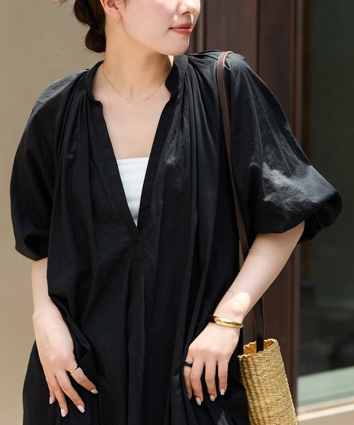 リアムプラージュ PLAGE リネン 麻 ワンピース マキシ丈 カシュクール M plage（プラージュ）の「LINEN MAXI ドレス（ワンピース）」 - WEAR