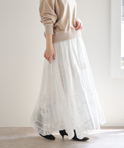 ◎完売・美品◎IENA Fluffy Wool レーススカート黒 IENA スカート コットンボイル レーススカート : ZOZOTOWN Yahoo