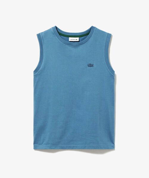 「LACOSTE」 ノースリーブトップス 34 グレイッシュブルー レディース_画像5