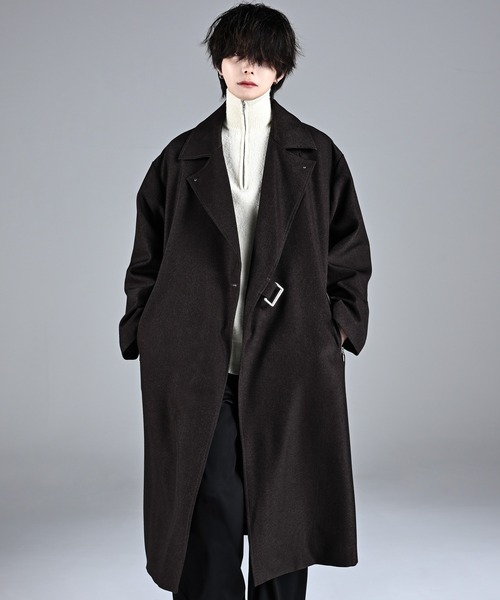 大☆ 美品☆ ADERERROR アーダーエラー　チェスターコート ADRER（アドラー） チェスターコート LARGE ブラック メンズ