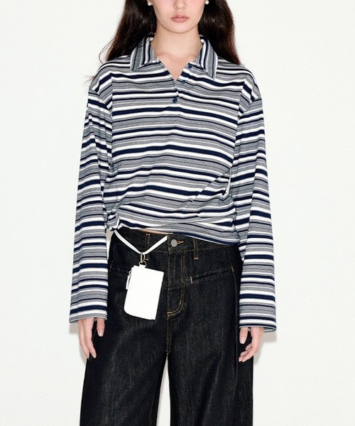 ポロシャツ ボーダー NAUTICA（ノーティカ） ポロシャツ ビッグシルエット ボーダー
