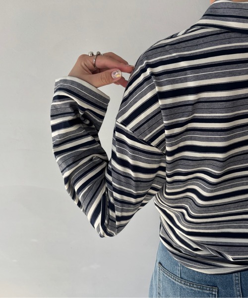 ポロシャツ ボーダー NAUTICA（ノーティカ） ポロシャツ ビッグシルエット ボーダー