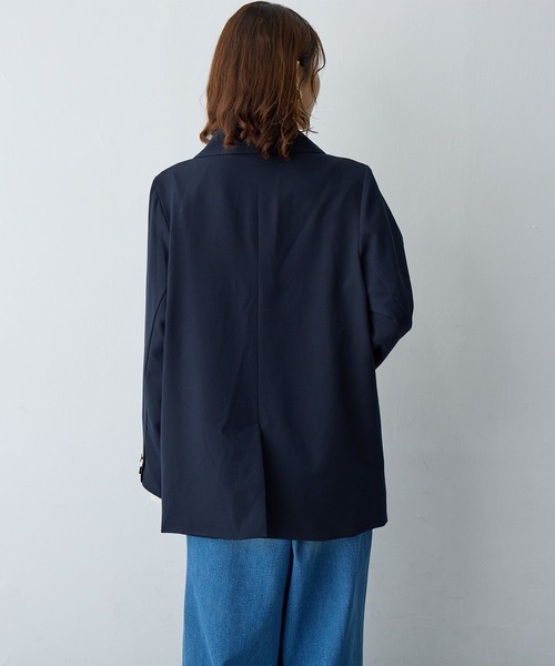 anyfee ジャケット テーラードジャケット 「anyfee/大きいサイズ」金釦
