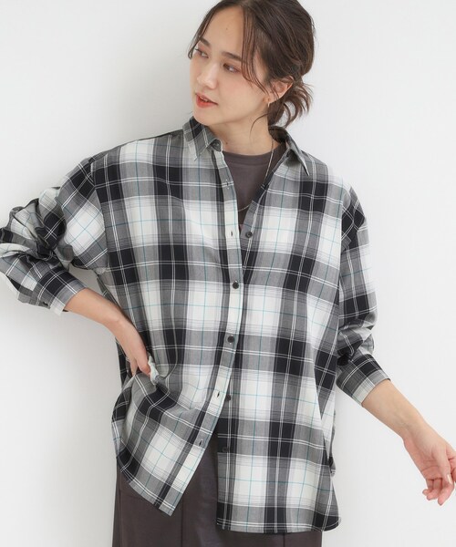 着せ替え服セット チェック柄ブラウス タック使いチェック柄ブラウス - ベルーナ【公式】