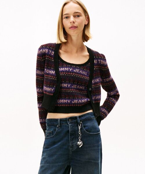 【新品未使用】 JEANS トミージーンズ　ニット　カーディガン TOMMY JEANS（トミー・ジーンズ） ニット セーター フェアアイル