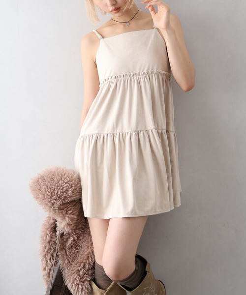 SpRay（スプレイ） ワンピース ティアードミニキャミワンピース