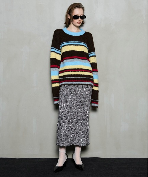MAISON SPECIAL メタリックシャーリングスカート MAISON SPECIAL（メゾンスペシャル） スカート Metallic Shirring