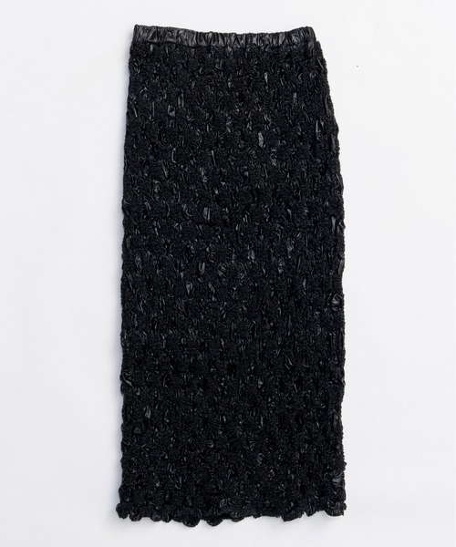 【新品未使用】MAISON SPECIAL☆シャーリングタイトスカート　ブラック MAISON SPECIAL（メゾンスペシャル） スカート Metallic Shirring