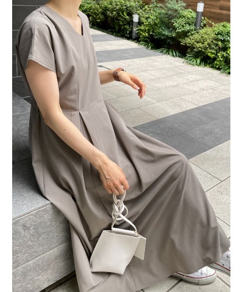 「Pierrot」 半袖ワンピース L モカ レディース_画像3