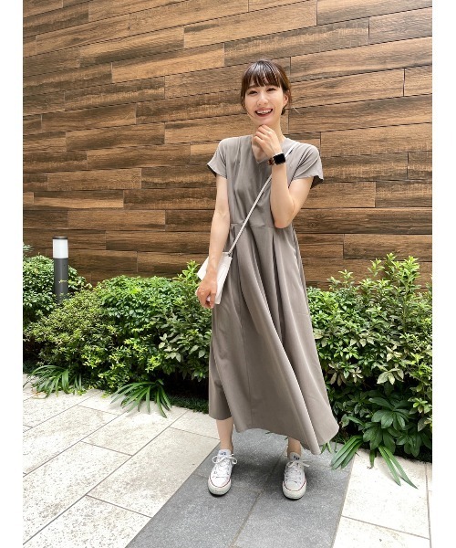 「Pierrot」 半袖ワンピース L モカ レディース_画像5