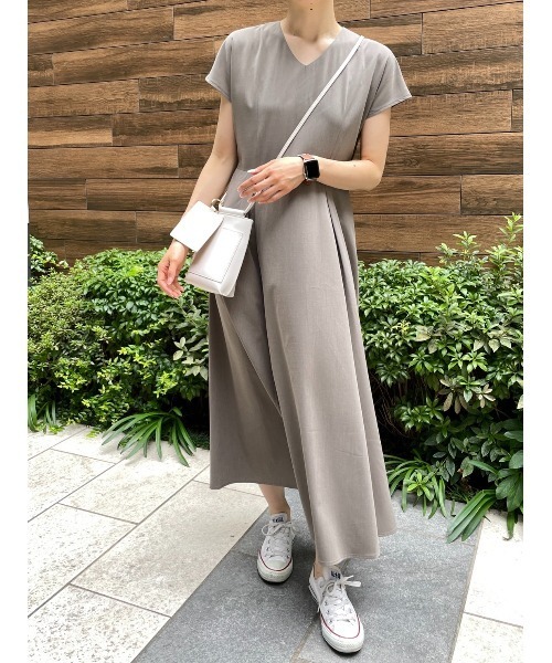 「Pierrot」 半袖ワンピース L モカ レディース_画像6