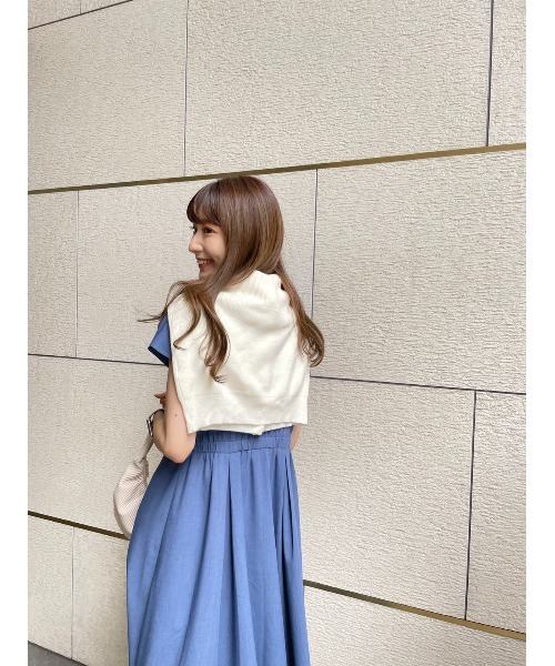 「Pierrot」 半袖ワンピース L モカ レディース_画像7