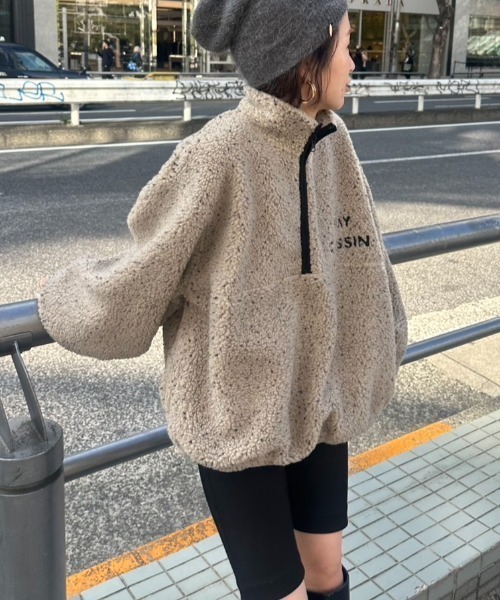 Ray Cassin（レイカズン） トレーナー スウェット ハーフジップ胸刺繍