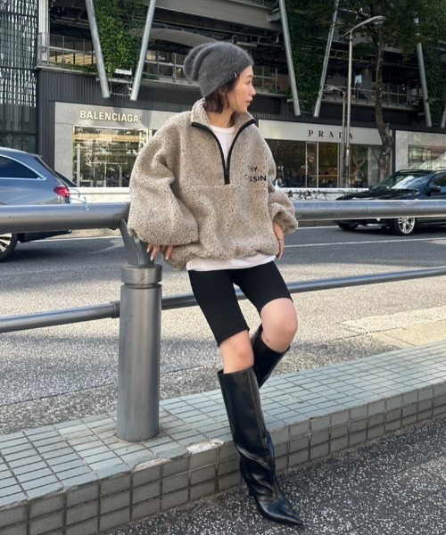 Ray Cassin（レイカズン） トレーナー スウェット ハーフジップ胸刺繍