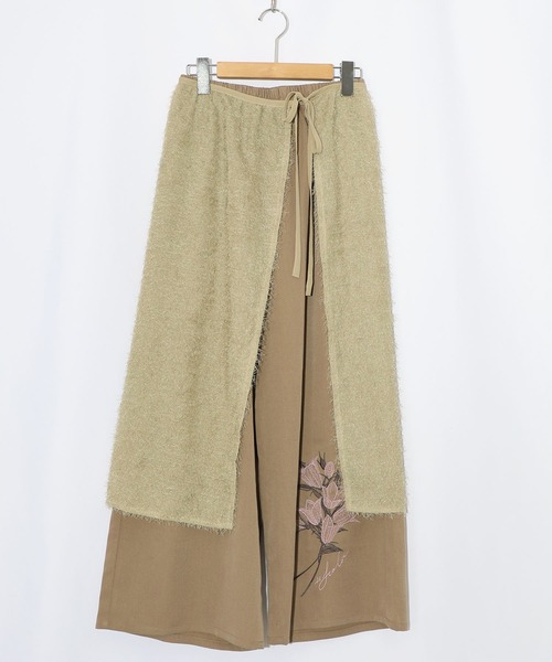 iS ScoLar（イズスカラー） パンツ 553253：フリンジシフォン巻き