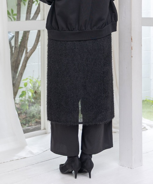 iS ScoLar（イズスカラー） パンツ 553253：フリンジシフォン巻き